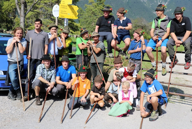 Almabtrieb Hochfeldern Alm 2015