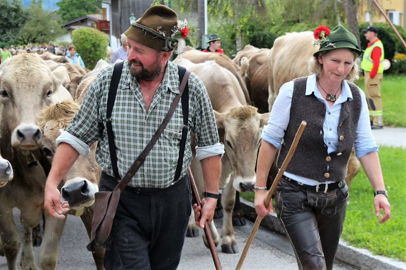 Almabtrieb Hochfeldernalm – Hirtenfamilie nimmt Abschied