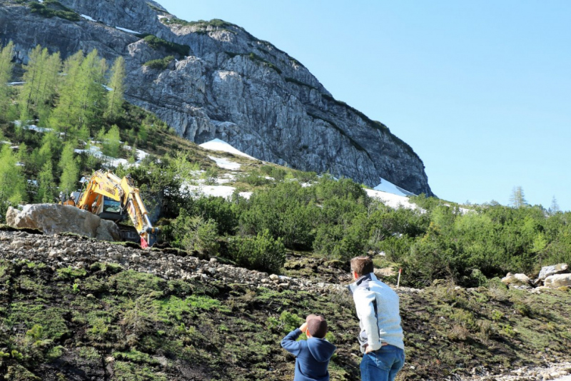 Bagger auf der Seebenalm – „Vorbildlich, so soll es sein“