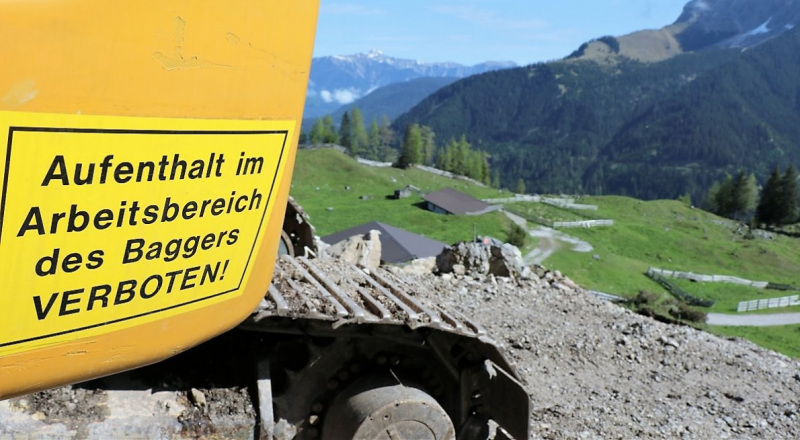 Bagger auf der Seebenalm – „Vorbildlich, so soll es sein“