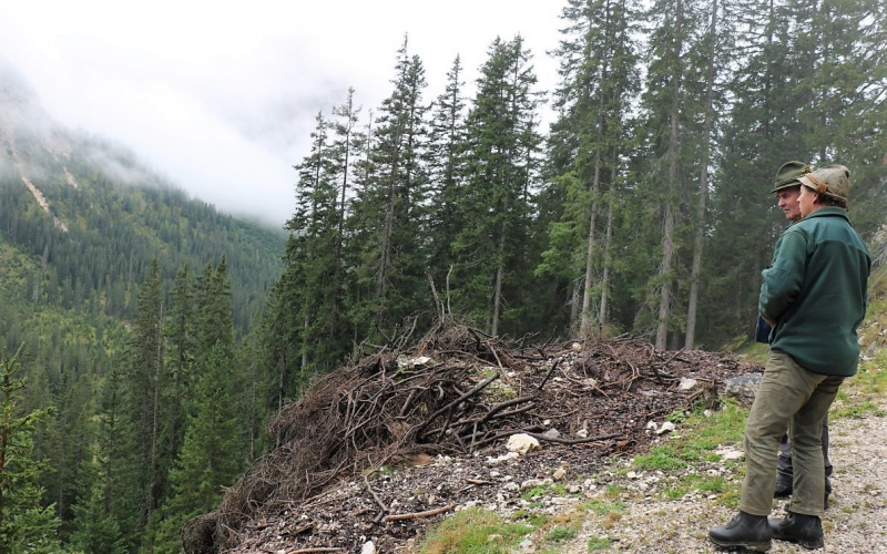 Baubeginn Hochfeldernalm – die alte Almhütte in Trauer