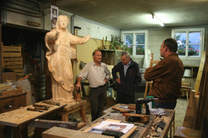 Beim Bildhauer Siegfried Krismer in Fiss