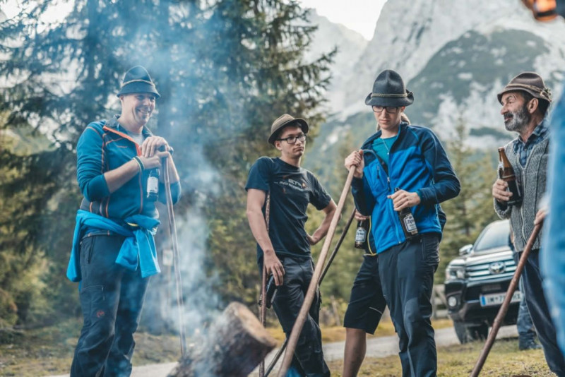 Sammelstelle unterhalb der alten Feldernalm