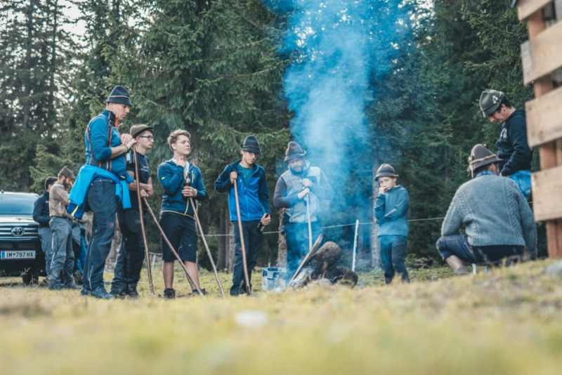Sammelstelle unterhalb der alten Feldernalm