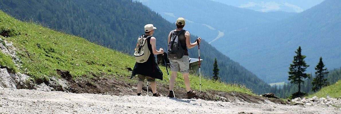 Bergwanderer am Marienberg. (Foto: Knut Kuckel)