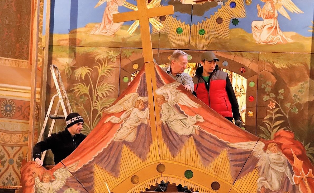 Am Dienstag nach Ostermontag wurde das Heilige Grab in der Kirche Untermieming abgebaut. (Foto: Knut Kuckel)