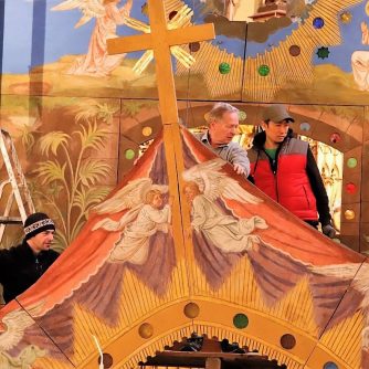 Am Dienstag nach Ostermontag wurde das Heilige Grab in der Kirche Untermieming abgebaut. (Foto: Knut Kuckel)
